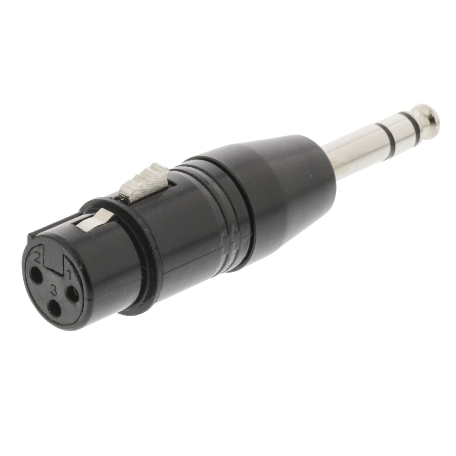 Xlr Adapter Xlr Pol Female Mm Male Schwarz