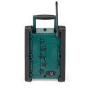 DAB+ Radio | Baustellenradio | DAB+ / FM | 2.2 " | Scharz-weiß Monitor | Batteriebetrieben / Netzstromversorgung | Digital | 15 W | Bluetooth® | Wecker | IP65 | Tragegriff | Grün / Schwarz