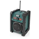 DAB+ Radio | Baustellenradio | DAB+ / FM | 2.2 " | Scharz-weiß Monitor | Batteriebetrieben / Netzstromversorgung | Digital | 15 W | Bluetooth® | Wecker | IP65 | Tragegriff | Grün / Schwarz