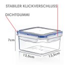 6 Stück Frischhaltedosen Set Aufbewahrungsdose Klick System Deckel Dose Box