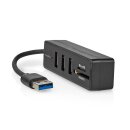 USB-HUB 3.2 - Weiche 3x USB A Buchse + microSD Kartenlesegerät Cardreader PC Laptop