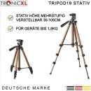 TRIPOD 19 Stativ für Fernglas Spektiv Baader QUNSE Nikon Aculon Northpoint MINOX Steiner Eschenbach Innislink Celestron Skymaster Olympus Bresser Wings Newton Vivid Huntington Besteker