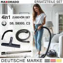 Bodendüse + Rohr + Handgriff + Staubsaugerschlauch kompatibel mit Miele C2 Complete C3 S8 S8340 S8430 SERIES 10563760 7863552 7863553 7863554 7863555 Staubsaugerdüse Düse Griffrohr