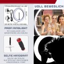 Handgriff + Ringlicht Lampe für Smartphone iPhone Halterung Ständer flexibel Kamerastativ für TikTok YouTube Live-Streaming Selfiestick Selfies Stange