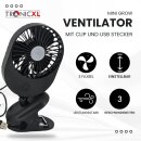 USB Mini Grow Ventilator mit Clip Klemme Klemmventilator I Clipventilator für Homebox Growbox Growschrank Secret Jardin GrowPro DiamondBox Zelsius Mars Hydro etc.