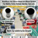 Staubsauger Adapter 32mm Düse I 45mm Rohr Schlauch...