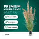 Kunstpflanze Deko Natur Schilfgras 110cm groß...