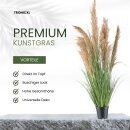 Kunstpflanze Deko Natur Schilfgras 110cm groß Kunstgras hoch Kunstgräser