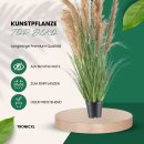 2x Kunstpflanze Deko Natur Schilfgras 110cm groß Kunstgras hoch Kunstgräser