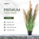 4 Stück Kunstpflanze Schilfgras Kunstgras Schilf 75cm mit Topf Deko Idee künstlich Pflanze