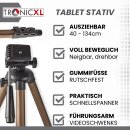 Kamerastativ Tablet Stativ Ständer 134cm für Tablets kompatibel mit iPad Mini Air 1 2 Samsung Android Kamera Tripod