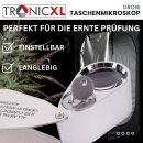 Premium Taschenmikroskop für Grow Cannabis Lupe mit LED Leuchte + UV Grown