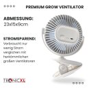 PREMIUM USB Ventilator Grow mit Clip Klipp Klemmventilator für Growbox Zelt