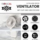 Mini USB Ventilator Grow mit Clip Klipp Klemme...