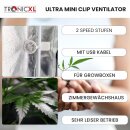 2 Stück Mini Ventilator Grow mit Clip für Zimmergewächshaus klein Growbox