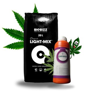 Dünger für BioBizz + Light Mix Grow Erde Cannabis Anzucht Blüte Lightmix