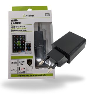 Benson USB Netzteil 230V 2A 5V Ladegerät Smartphone Tablet