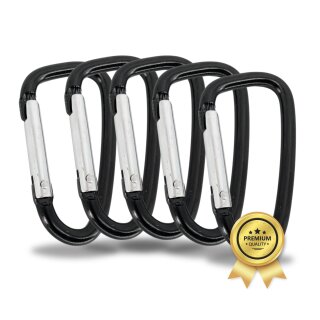 5x Karabiner Karabinerhaken klein Schnapphaken Camping Reisen Wandern