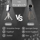 TronicXL Mini Smartphone Stativ drehbar Halterung Ständer Tripod Handy klein Foto Video höhenverstellbar