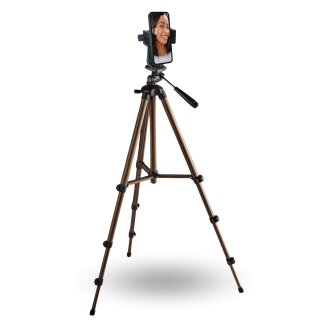 134cm Smartphone Stativ drehbar Halterung Ständer Tripod Handy Foto Video höhenverstellbar Tr-TRIPOD21-S-D