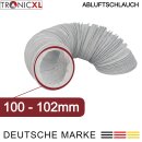 PVC Abluftschlauch 100mm 1,5m für Trockner Klimaanlage Wäschetrockner Dunstabzugshaube  Schlauch für 100er Abluft