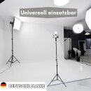 Smartphone Stativ mit Licht 2m mit Kugelkopf drehbar neigbar Halterung Ständer Tripod Handy hoch groß Foto Video höhenverstellbar 210cm für Influencer Video