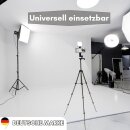 105cm Handy Stativ drehbar Smartphone Halterung mit Licht LED Lampe Ständer Tripod Handy hoch Foto Video