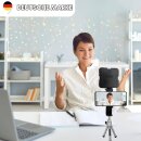 Mini Smartphone Stativ mit Licht Influencer Tripod drehbar mit LED Lampe Ständer Halterung