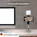 Mini Smartphone Stativ mit Licht Influencer Tripod drehbar mit LED Lampe Ständer Halterung