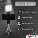 Mini Smartphone Stativ mit Licht Influencer Tripod drehbar mit LED Lampe Ständer Halterung