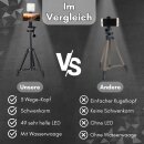 30-60cm Handy Stativ mit Licht drehbar Smartphone Halterung Ständer Tripod Foto Video