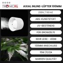 Grow Abluft Set 100mm leise mit Aktivkohlefilter Aufhängung Belüftungsset für Growbox Lüfter Abluftlüfter