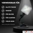 Saugnapf Halterung Videoleuchte Softlight Videolicht 49 LED Foto Lampe für Kaltschuh Blitzschuh