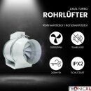 Turboventilator Rohrventilator 125mm Lüfter leise...