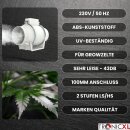 Turbo Abluft Set Grow 100mm leise Belüftungsset für Growbox Lüfter Abluftlüfter Abluftschlauch