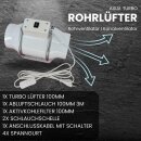 Turbo Abluft Set Grow 100mm leise mit Aufhängung...