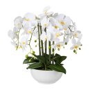 Kunstpflanze Orchidee Phalaenopsis im Topf Keramik 54cm...