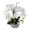 Kunstpflanze Orchidee Phalaenopsis im Topf weiß...