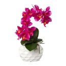 Deko Kunstpflanze im Keramik Topf Orchidee Phalaenopsis...