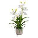 Kunstpflanze Cymbidie Orchidee im Topf Melamin 58cm hoch...