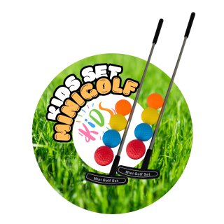 Kinder Minigolf Set 2X Schläger + 8 Bälle + Tray Mini Golf Set Golfschläger Golfbälle Spielzeug Geschenkidee