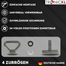 4 Zurrösen 4 Schrauben 4 Platten für VW Multivan California T5 T6 T6.1 Ladungssicherung Multiflexboard Zubehör