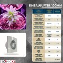 IPX4 15W 100mm Abluft Zuluft Grow Lüfter Ventilator für Growbox Lüfter Grower