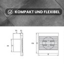 100mm Einbau Badlüfter mit Fliegengitter IPX4 2650 Ventilator Bad Küche WC Toilette Garage Keller