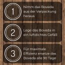 4x Boveda  Größe 8 I 62% Feuchtigkeitsregler Aufbewahrung Grow für Ernte Luftfeuchtigkeit regulieren