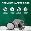 Kaffeedose 250ml luftdicht Aufbewahrungsdose I Alu Dose für Kaffee Bohnen Tee Kakao