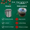 Kaffeedose 250ml luftdicht Aufbewahrungsdose I Alu Dose für Kaffee Bohnen Tee Kakao