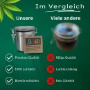 Kräuter Aufbewahrungsdose 250ml luftdicht Dose + Boveda Pack 62% Grow Aufbewahrung Ernte