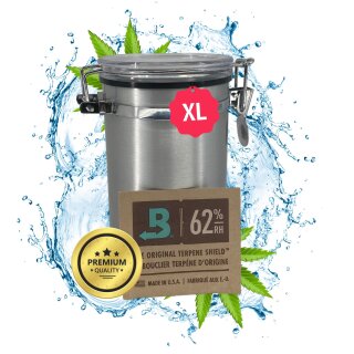 XL 500ml Aufbewahrung Dose Metall Grow + Boveda 62% Grower Box Container