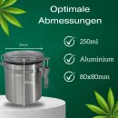 3x Metall 250ml Kräuter Box Stash luftdicht Boveda Pack 62% Grow Aufbewahrung Ernte Dose